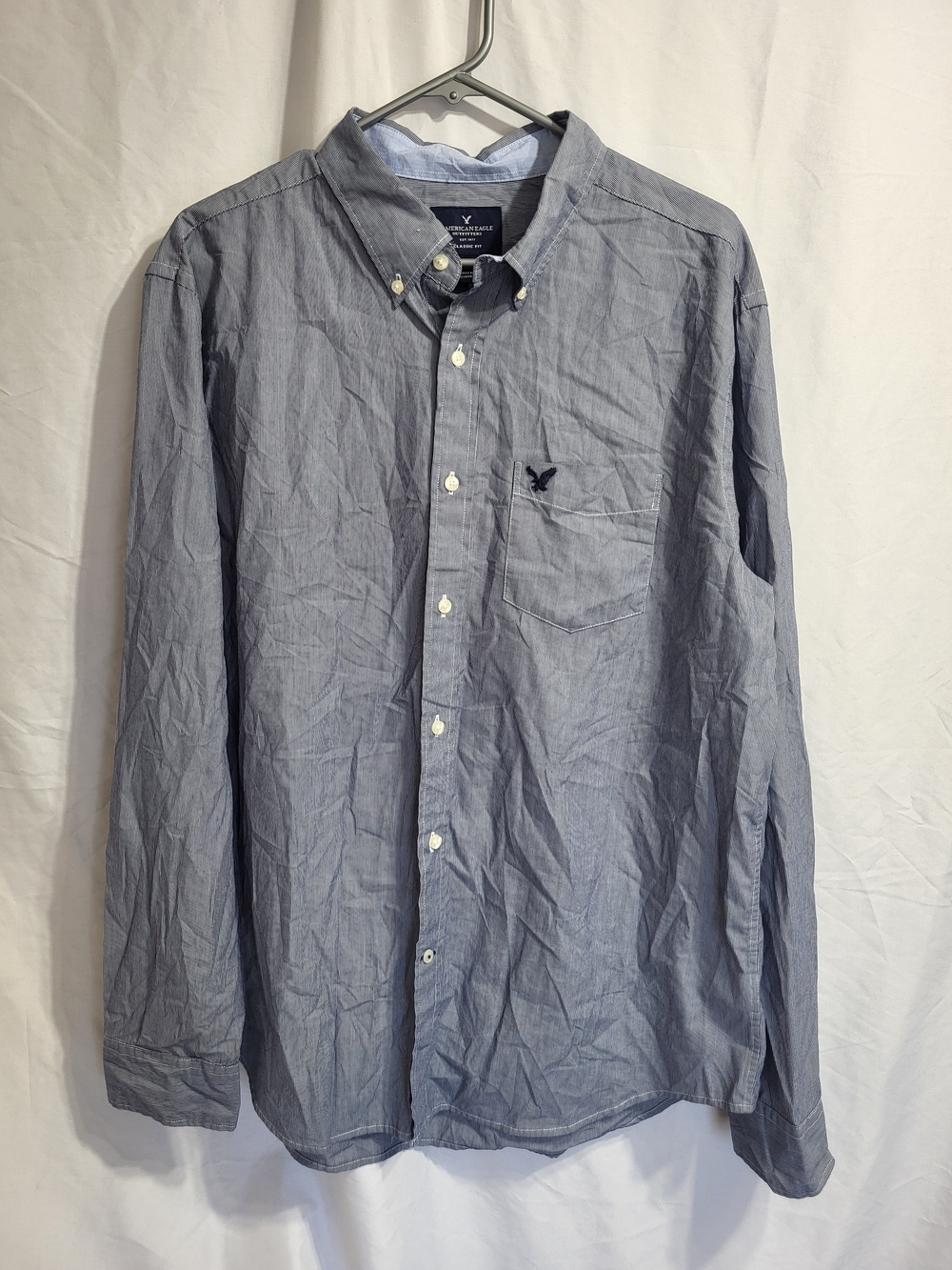 American Eagle Outfitters Men’s Light Blue Button-Down Shirt, Size XL